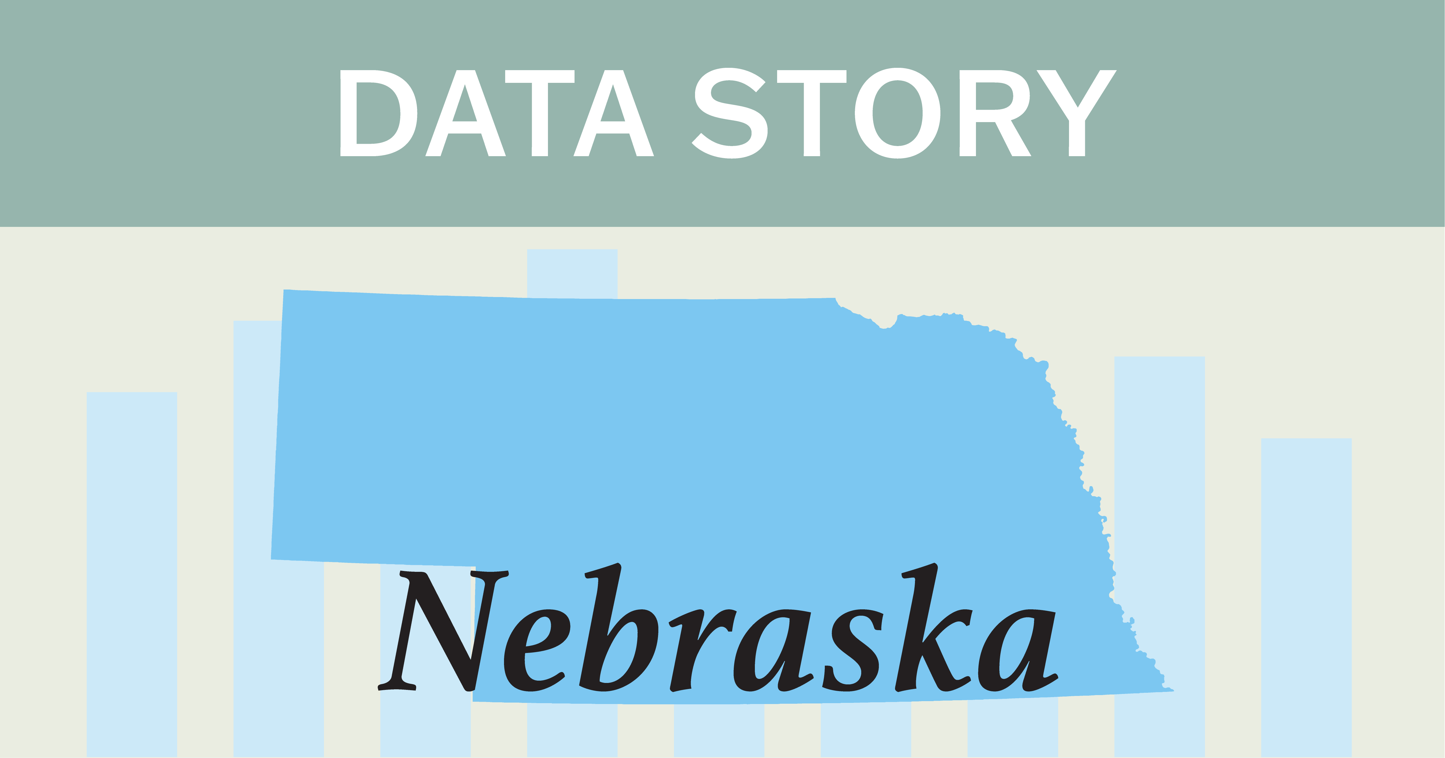 Outline of the state of Nebraska. 